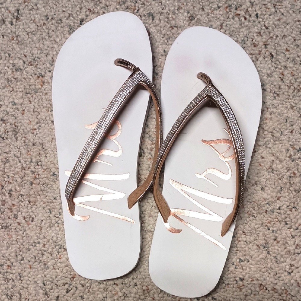 Elegant White and Gold Women's Sandals